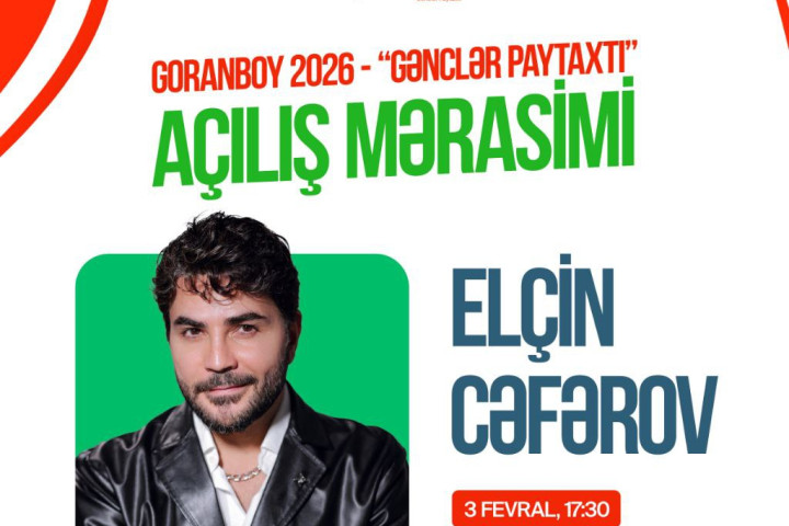 Azərbaycan Gəncləri Günü və Goranboyun “Gənclər Paytaxtı” elan olunması münasibətilə konsert proqramı təşkil ediləcək