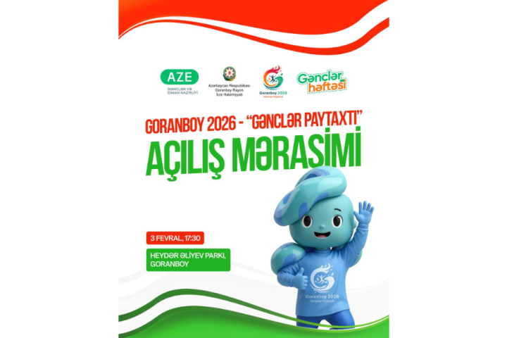 Azərbaycan Gəncləri Günü və Goranboyun “Gənclər Paytaxtı” elan olunması münasibətilə konsert proqramı təşkil ediləcək